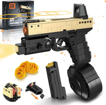 Model Gun Building Blocks Set, Building Bricks Toy Guns, Guns Buildings Toys for Boys Kids Adults Sniper Set Shootable, Toy Pistol Model Kit for Military Fan